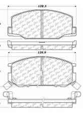 Centric C-Tek Ceramic Brake Pads with Shims 103.05270                                     - 103.05270 - Image 3