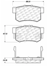 Centric C-Tek Ceramic Brake Pads with Shims 103.05360                                     - 103.05360 - Image 3