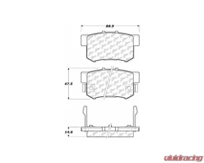 Centric C-Tek Ceramic Brake Pads with Shims 103.05370 - 103.05370