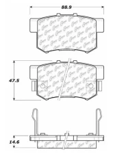 Centric C-Tek Ceramic Brake Pads with Shims 103.05370                                     - 103.05370 - Image 3