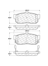 Centric C-Tek Ceramic Brake Pads with Shims 103.05400                                     - 103.05400 - Image 2