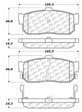 Centric C-Tek Ceramic Brake Pads with Shims 103.05400                                     - 103.05400 - Image 3