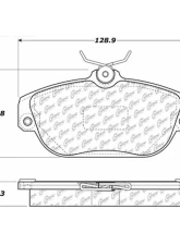 Centric C-Tek Ceramic Brake Pads with Shims 103.05420                                     - 103.05420 - Image 2
