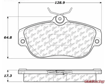Centric C-Tek Ceramic Brake Pads with Shims 103.05420 - 103.05420