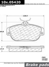 Centric C-Tek Ceramic Brake Pads with Shims 103.05420                                     - 103.05420 - Image 3
