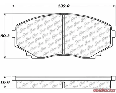 Centric C-Tek Ceramic Brake Pads with Shims 103.05510 - 103.05510