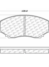 Centric C-Tek Ceramic Brake Pads with Shims 103.05510                                     - 103.05510 - Image 2