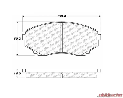 Centric C-Tek Ceramic Brake Pads with Shims 103.05510 - 103.05510