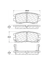 Centric C-Tek Ceramic Brake Pads with Shims 103.05670                                     - 103.05670 - Image 2