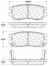 Centric C-Tek Ceramic Brake Pads with Shims 103.05670                                     - 103.05670 - Image 3