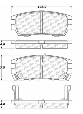 Centric C-Tek Ceramic Brake Pads with Shims 103.05670                                     - 103.05670 - Image 3