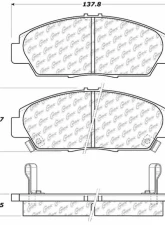 Centric C-Tek Ceramic Brake Pads with Shims 103.05680                                     - 103.05680 - Image 3