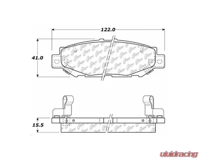 Centric C-Tek Ceramic Brake Pads with Shims 103.05720 - 103.05720