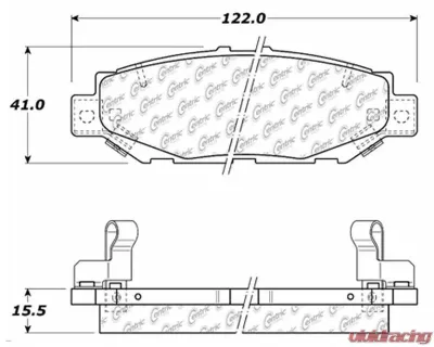 Centric C-Tek Ceramic Brake Pads with Shims 103.05720 - 103.05720