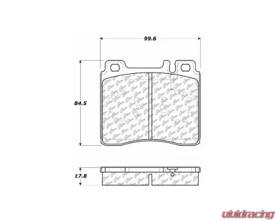 Centric C-Tek Ceramic Brake Pads with Shims 103.05770 - 103.05770