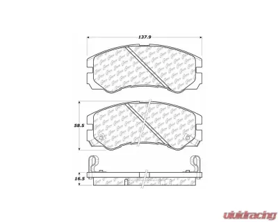Centric C-Tek Ceramic Brake Pads with Shims 103.05790 - 103.05790