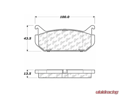 Centric C-Tek Ceramic Brake Pads with Shims 103.05840 - 103.05840