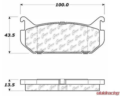 Centric C-Tek Ceramic Brake Pads with Shims 103.05840 - 103.05840