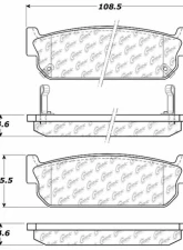 Centric C-Tek Ceramic Brake Pads with Shims 103.05880                                     - 103.05880 - Image 3