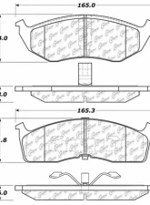 Centric C-Tek Ceramic Brake Pads with Shims 103.05910                                     - 103.05910 - Image 3