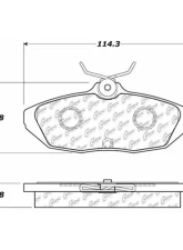 Centric C-Tek Ceramic Brake Pads with Shims 103.05990                                     - 103.05990 - Image 2