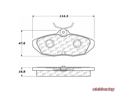 Centric C-Tek Ceramic Brake Pads with Shims 103.05990 - 103.05990