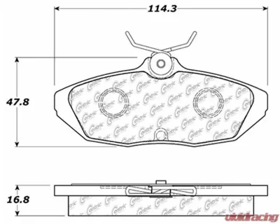 Centric C-Tek Ceramic Brake Pads with Shims 103.05990 - 103.05990