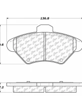 Centric C-Tek Ceramic Brake Pads with Shims 103.06000                                     - 103.06000 - Image 2