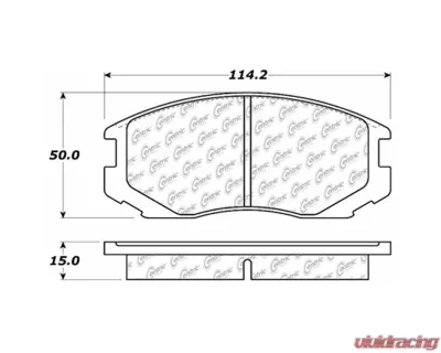 Centric C-Tek Ceramic Brake Pads with Shims 103.06020 - 103.06020