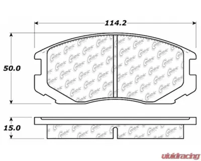 Centric C-Tek Ceramic Brake Pads with Shims 103.06020 - 103.06020