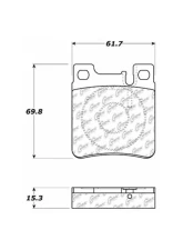 Centric C-Tek Ceramic Brake Pads with Shims 103.06030                                     - 103.06030 - Image 2