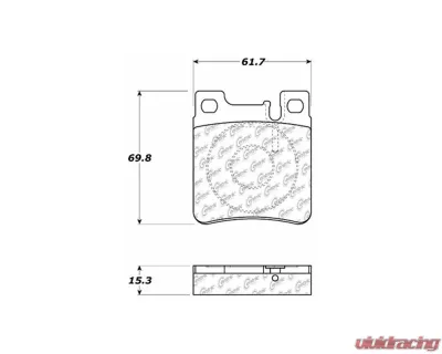 Centric C-Tek Ceramic Brake Pads with Shims 103.06030 - 103.06030