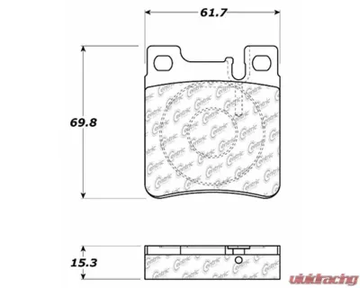 Centric C-Tek Ceramic Brake Pads with Shims 103.06030 - 103.06030