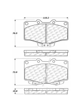 Centric C-Tek Ceramic Brake Pads with Shims 103.06110                                     - 103.06110 - Image 2