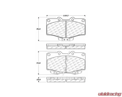 Centric C-Tek Ceramic Brake Pads with Shims 103.06110 - 103.06110