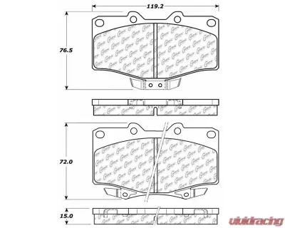 Centric C-Tek Ceramic Brake Pads with Shims 103.06110 - 103.06110
