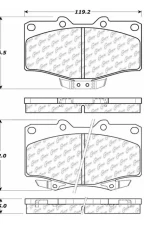 Centric C-Tek Ceramic Brake Pads with Shims 103.06110                                     - 103.06110 - Image 3