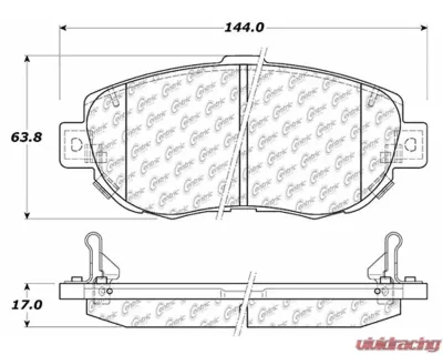 Centric C-Tek Ceramic Brake Pads with Shims 103.06190 - 103.06190