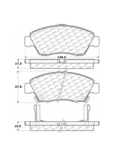 Centric C-Tek Ceramic Brake Pads with Shims 103.06210                                     - 103.06210 - Image 2