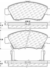 Centric C-Tek Ceramic Brake Pads with Shims 103.06210                                     - 103.06210 - Image 3