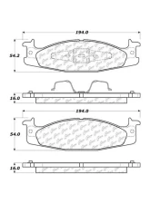 Centric C-Tek Ceramic Brake Pads with Shims 103.06320                                     - 103.06320 - Image 2