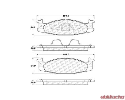 Centric C-Tek Ceramic Brake Pads with Shims 103.06320 - 103.06320