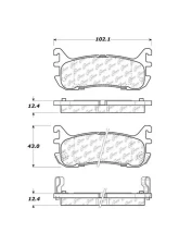 Centric C-Tek Ceramic Brake Pads with Shims 103.06360                                     - 103.06360 - Image 2