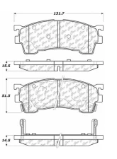 Centric C-Tek Ceramic Brake Pads with Shims 103.06370                                     - 103.06370 - Image 3