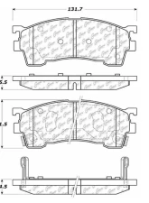 Centric C-Tek Ceramic Brake Pads with Shims 103.06370                                     - 103.06370 - Image 3