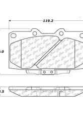 Centric C-Tek Ceramic Brake Pads with Shims 103.06470                                     - 103.06470 - Image 2
