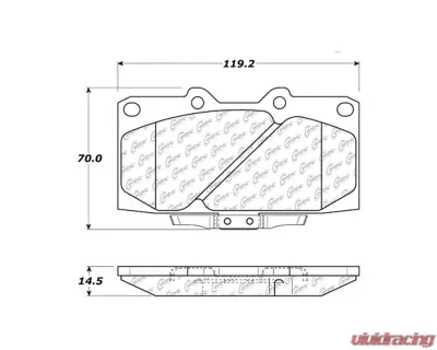 Centric C-Tek Ceramic Brake Pads with Shims 103.06470 - 103.06470
