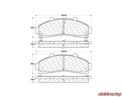 Centric C-Tek Ceramic Brake Pads with Shims 103.06520 - 103.06520