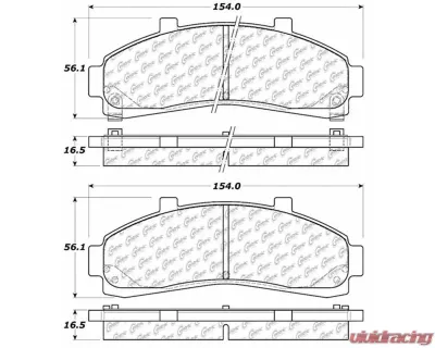 Centric C-Tek Ceramic Brake Pads with Shims 103.06520 - 103.06520