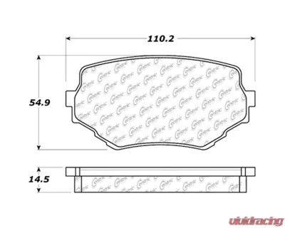 Centric C-Tek Ceramic Brake Pads with Shims 103.06800 - 103.06800